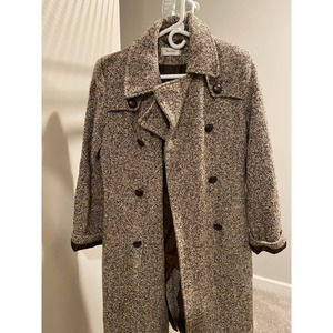 Burton long coat gray and brown. Size 36
